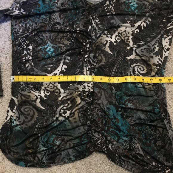 Vintage Canadian Conrad C Paisley Damask Ruffled Top - Picture 13 of 16